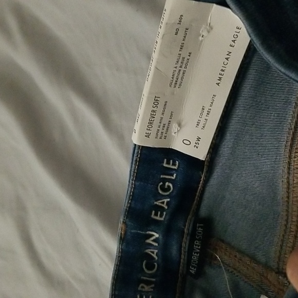 NWT American Eagle Women's jeans super hi-rise jegging 0 x-short forever soft - Picture 6 of 7